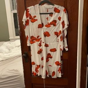 Michelle Mason floral wrap dress